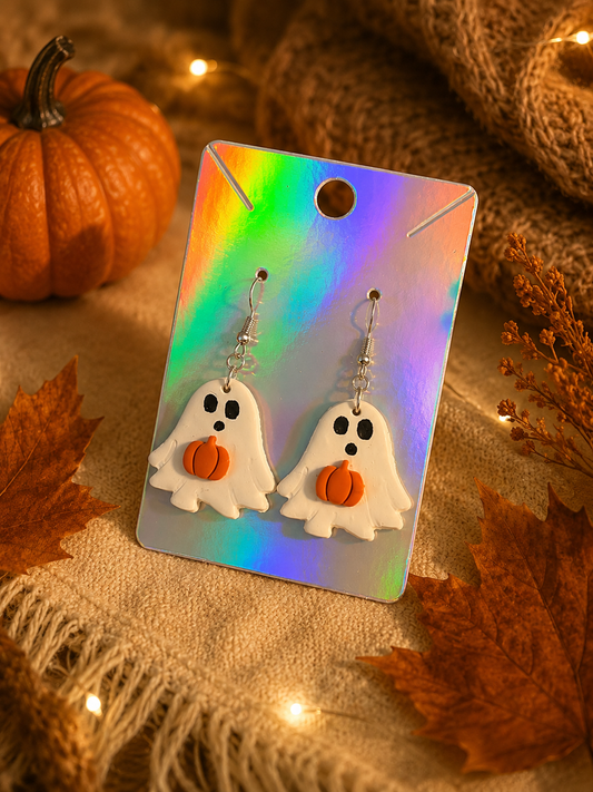 Ghost Pumpkin Earrings