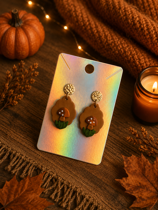 Mushroom Clay Earrings