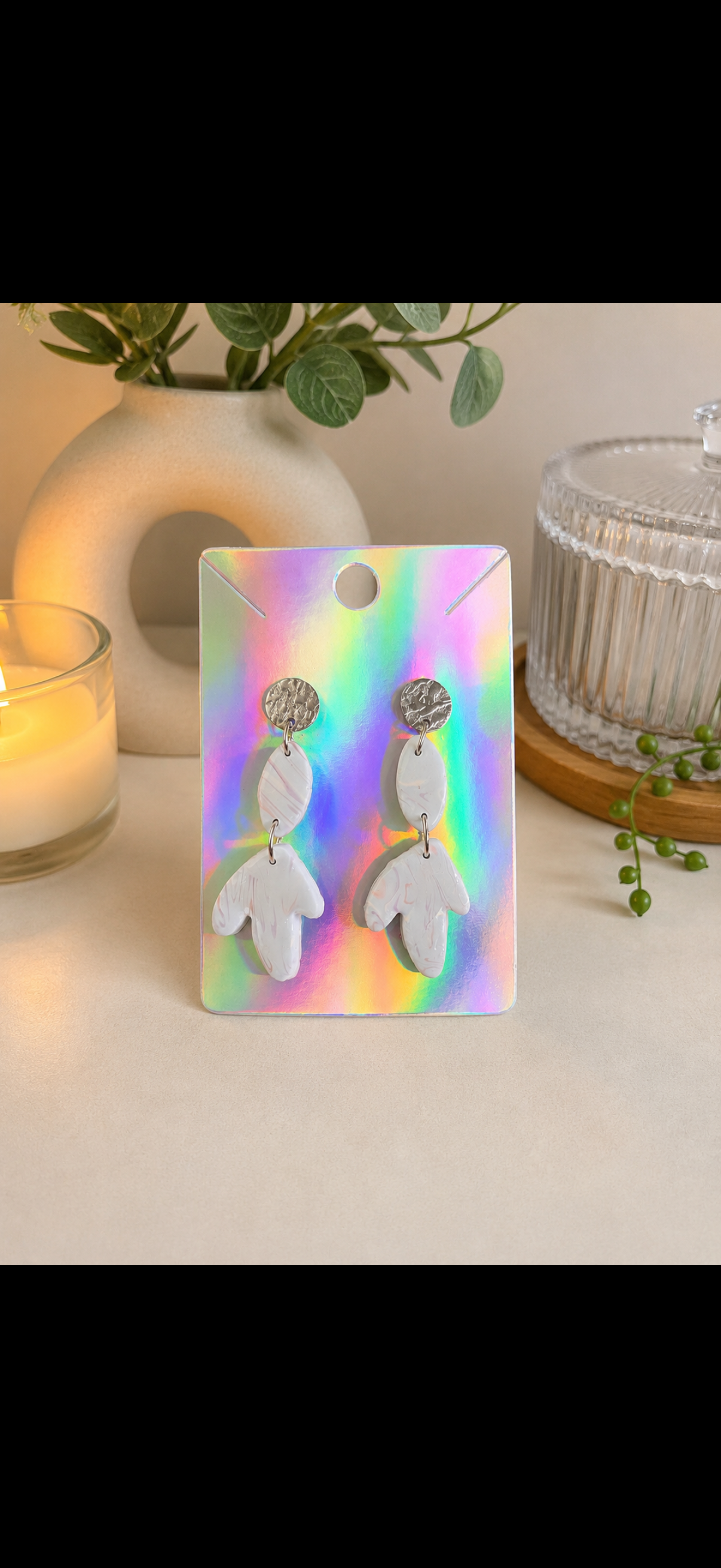 Pale Blue and Pink Earrings