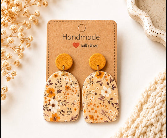 Golden Meadow Arch Earrings